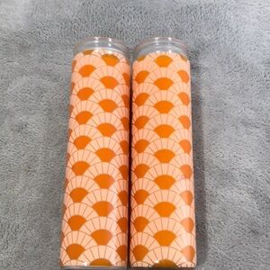 Urban Outfitters  2 17 oz glass Printed Nirvana Pillar Candles New